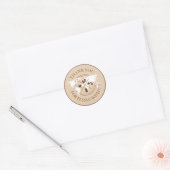 Hartelijk dank voor het minimalistische Baby showe Ronde Sticker (Envelop)