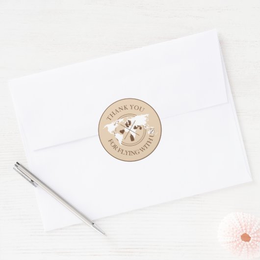 Hartelijk dank voor het minimalistische Baby showe Ronde Sticker (Envelop)