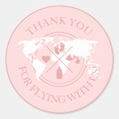 Hartelijk dank voor het minimalistische Baby showe Ronde Sticker (Voorkant)