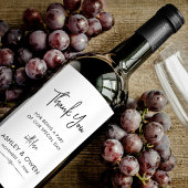 Hartelijk dank voor het minimalistische script voo wijn etiket