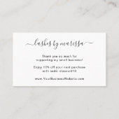 Hartelijk dank voor het minimalistische zwarte en  visitekaartje (Achterkant)