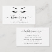 Hartelijk dank voor het minimalistische zwarte en  visitekaartje (Voorkant / Achterkant)