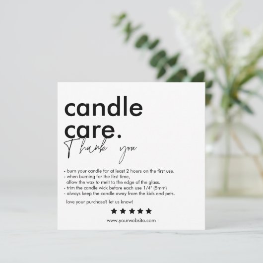 Hartelijk dank voor het moderne Visitekaartje voor Bedankkaart (Staand voorkant)