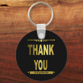 Hartelijk dank voor het moderne zwarte goud sleutelhanger (Voorkant)