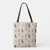 Hartelijk dank voor het muziekdocentinerspatroon tote bag (Achterkant)
