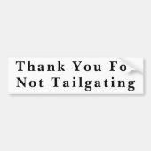 Hartelijk dank voor het niet trappelen (Baskervill Bumpersticker (Voorkant)