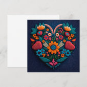 Hartelijk dank voor het Oekraïense stijlhart van b Bedankkaart (Voorkant / Achterkant)