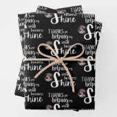 Hartelijk dank voor het ompakken van papierbladen inpakpapier vel (In situ)