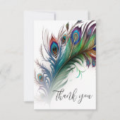Hartelijk dank voor het ontwerp van de Peacock-doe Bedankkaart (Voorkant)