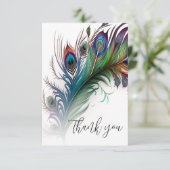 Hartelijk dank voor het ontwerp van de Peacock-doe Bedankkaart (Staand voorkant)