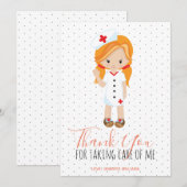 Hartelijk dank voor het Paarse Manuscript Polka do Bedankkaart (Voorkant / Achterkant)