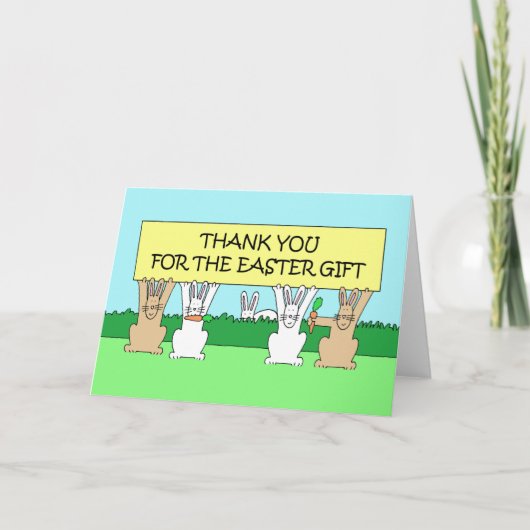 Hartelijk dank voor het paascadeau kaart (Voorkant)