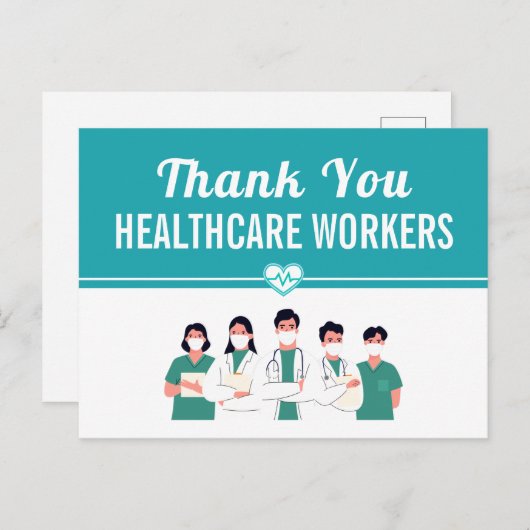 Hartelijk dank voor het personeel van het ziekenhu briefkaart (Voorkant / Achterkant)