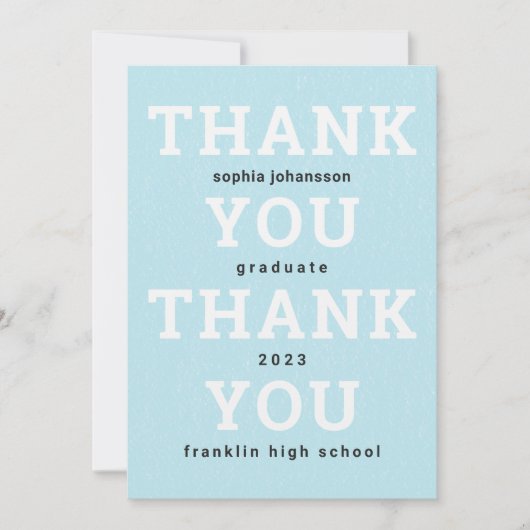 Hartelijk dank voor het platte Afstuderen Arctic B Bedankkaart (Voorkant)