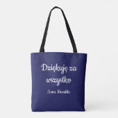 Hartelijk dank voor het Poolse cadeau van Dziękuję Tote Bag (Achterkant)