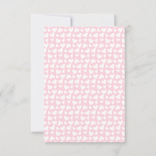 Hartelijk dank voor het Puppy Heart Pattern Roze W Bedankkaart (Achterkant)
