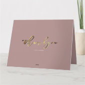 Hartelijk dank voor het Roos Gold Handwriting-scri Bedankkaart (Achterkant)