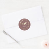 Hartelijk dank voor het Roos Gold Wereldkaart Trav Ronde Sticker (Envelop)