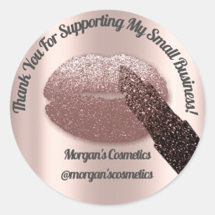 Hartelijk dank voor het Roos Small Business Makeup Ronde Sticker
