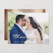 Hartelijk dank voor het Roos van het gouden fotosc Briefkaart (Voorkant / Achterkant)