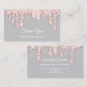 Hartelijk dank voor het Roos voor het winkelen van Visitekaartje (Voorkant / Achterkant)