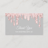 Hartelijk dank voor het Roos voor het winkelen van Visitekaartje (Voorkant)