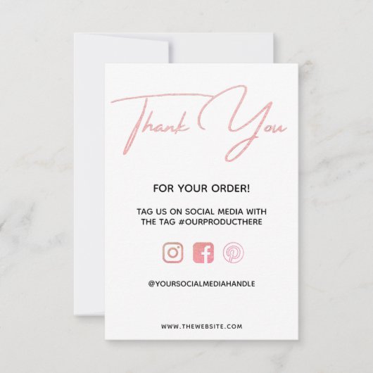 Hartelijk dank voor het roze aangepaste medium inv (Voorkant)