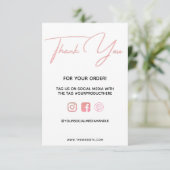 Hartelijk dank voor het roze aangepaste medium inv (Staand voorkant)