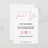 Hartelijk dank voor het roze aangepaste medium inv (Voorkant / Achterkant)