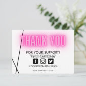 Hartelijk dank voor het roze Neon Trendy Custom Me (Staand voorkant)