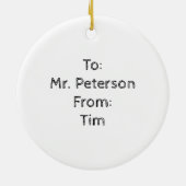 Hartelijk dank voor het schitterende Leader Patter Keramisch Ornament (Achterkant)