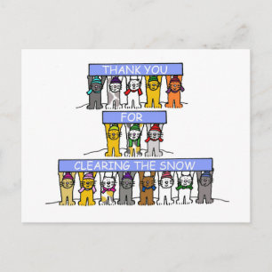 Hartelijk dank voor het schoonmaken van de sneeuw briefkaart