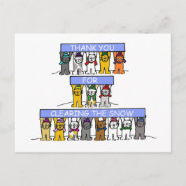 Hartelijk dank voor het schoonmaken van de sneeuw briefkaart