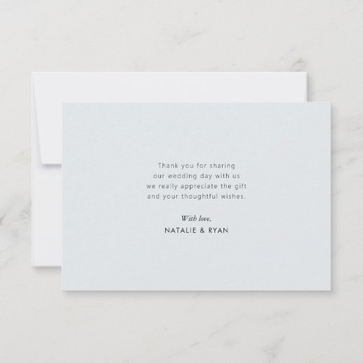Hartelijk dank voor het schrijven van de bruiloft bedankkaart (Achterkant)