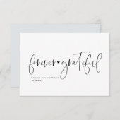 Hartelijk dank voor het schrijven van de bruiloft bedankkaart (Voorkant / Achterkant)