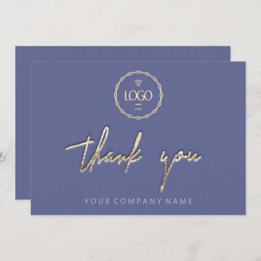 Hartelijk dank voor het script voor Golden Script  Kaart (Voorkant / Achterkant)