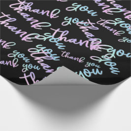 Hartelijk dank voor het script zeemeermin roze zwa cadeaupapier