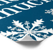 Hartelijk dank voor het Sneeuwflake-partijteken Poster (Hoek)