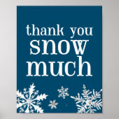 Hartelijk dank voor het Sneeuwflake-partijteken Poster (Voorkant)