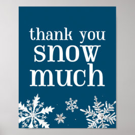 Hartelijk dank voor het Sneeuwflake-partijteken Poster