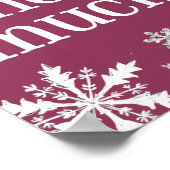 Hartelijk dank voor het Sneeuwflake-partijteken Poster (Hoek)