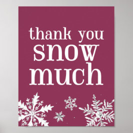 Hartelijk dank voor het Sneeuwflake-partijteken Poster