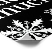 Hartelijk dank voor het Sneeuwflake-partijteken Poster (Hoek)