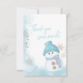 Hartelijk dank voor het sneeuwwinterBaby shower Bedankkaart (Voorkant)