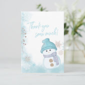 Hartelijk dank voor het sneeuwwinterBaby shower Bedankkaart (Staand voorkant)