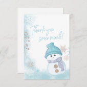 Hartelijk dank voor het sneeuwwinterBaby shower Bedankkaart (Voorkant / Achterkant)
