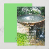 Hartelijk dank voor het speciale Wenskaart van de  (Voorkant / Achterkant)