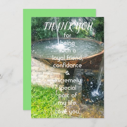 Hartelijk dank voor het speciale Wenskaart van de  (Voorkant / Achterkant)