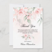 Hartelijk dank voor het sympathie van de begrafeni bedankkaart (Voorkant)