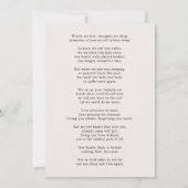 Hartelijk dank voor het sympathie van de speciale  bedankkaart (Achterkant)